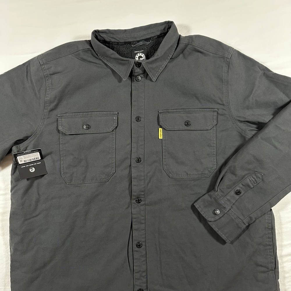 Can-Am Utility Overshirt BRP Durable Water Repellent Heavyweight Charcoal Grey